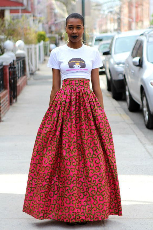 Dashiki African Print Boho  Maxi Skirts