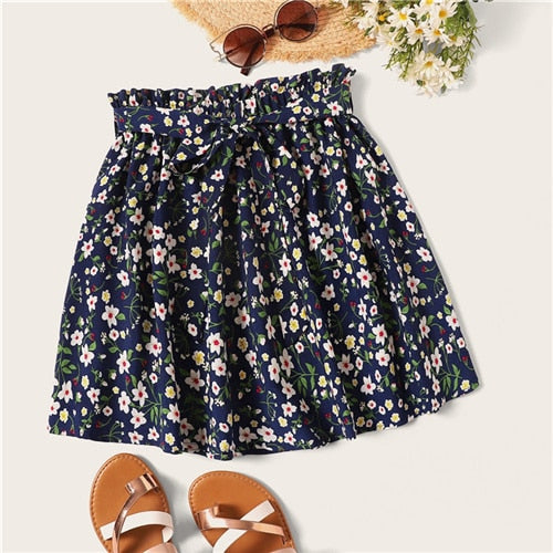 Ditsy Floral Print Mini Skirt