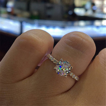 Rose Gold/Silver Wedding/ Engagement Ring