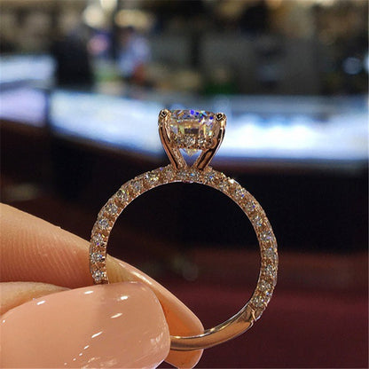 Rose Gold/Silver Wedding/ Engagement Ring