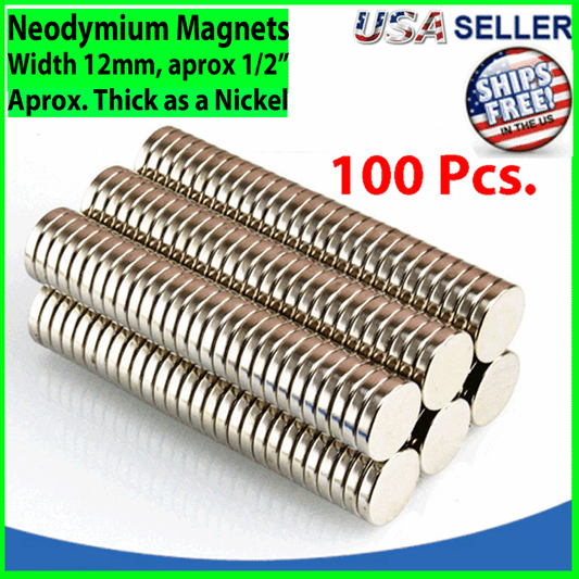 100 Neodymium Magnets Round Disc