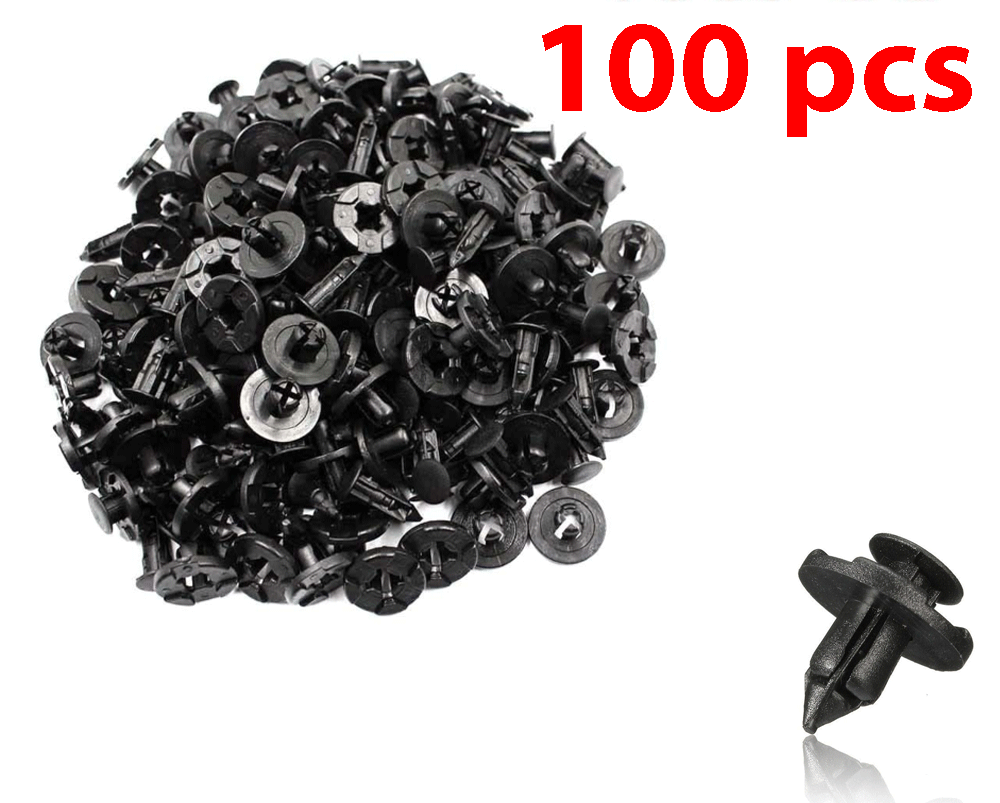 100pcs Bumper Clips 8mm Plastic Rivet