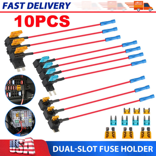 10pc 12V Car Add-a-Circuit Fuse Adapter