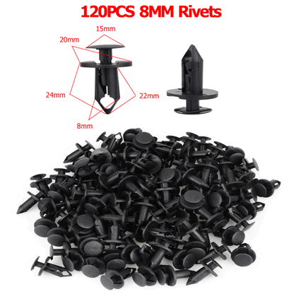 120PCS 8mm Bumper Clips