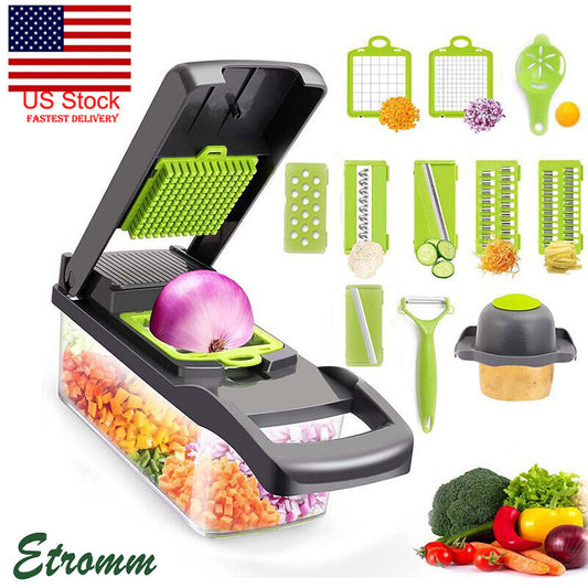 14-In-1 Vegetable Fruit Chopper Cutter