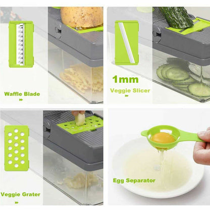 14-In-1 Vegetable Fruit Chopper Cutter