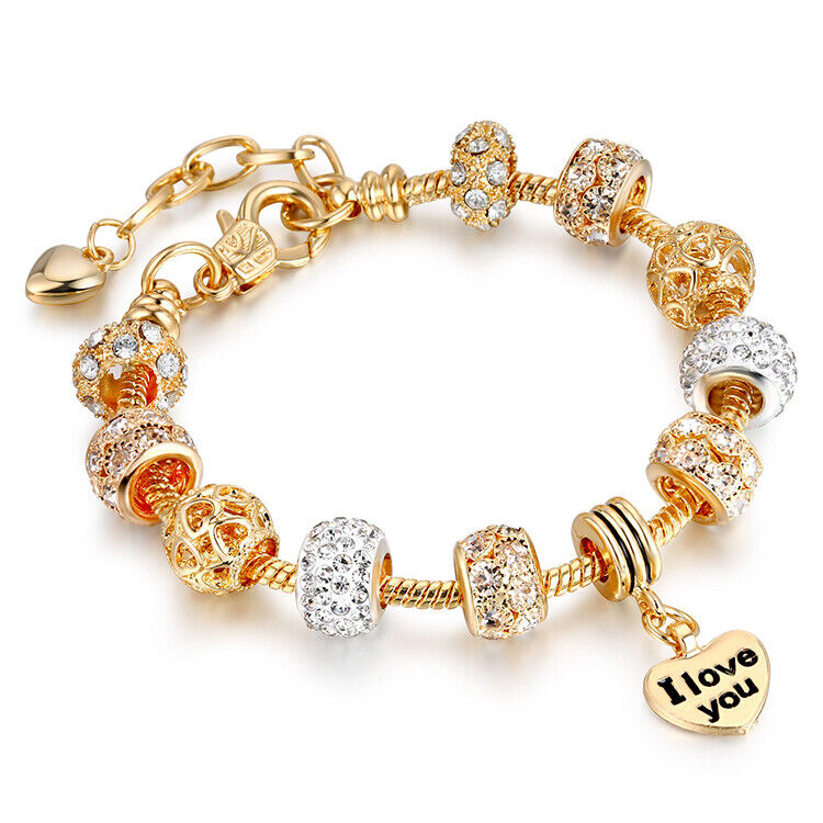 18K Gold Plated Charm Bracelet