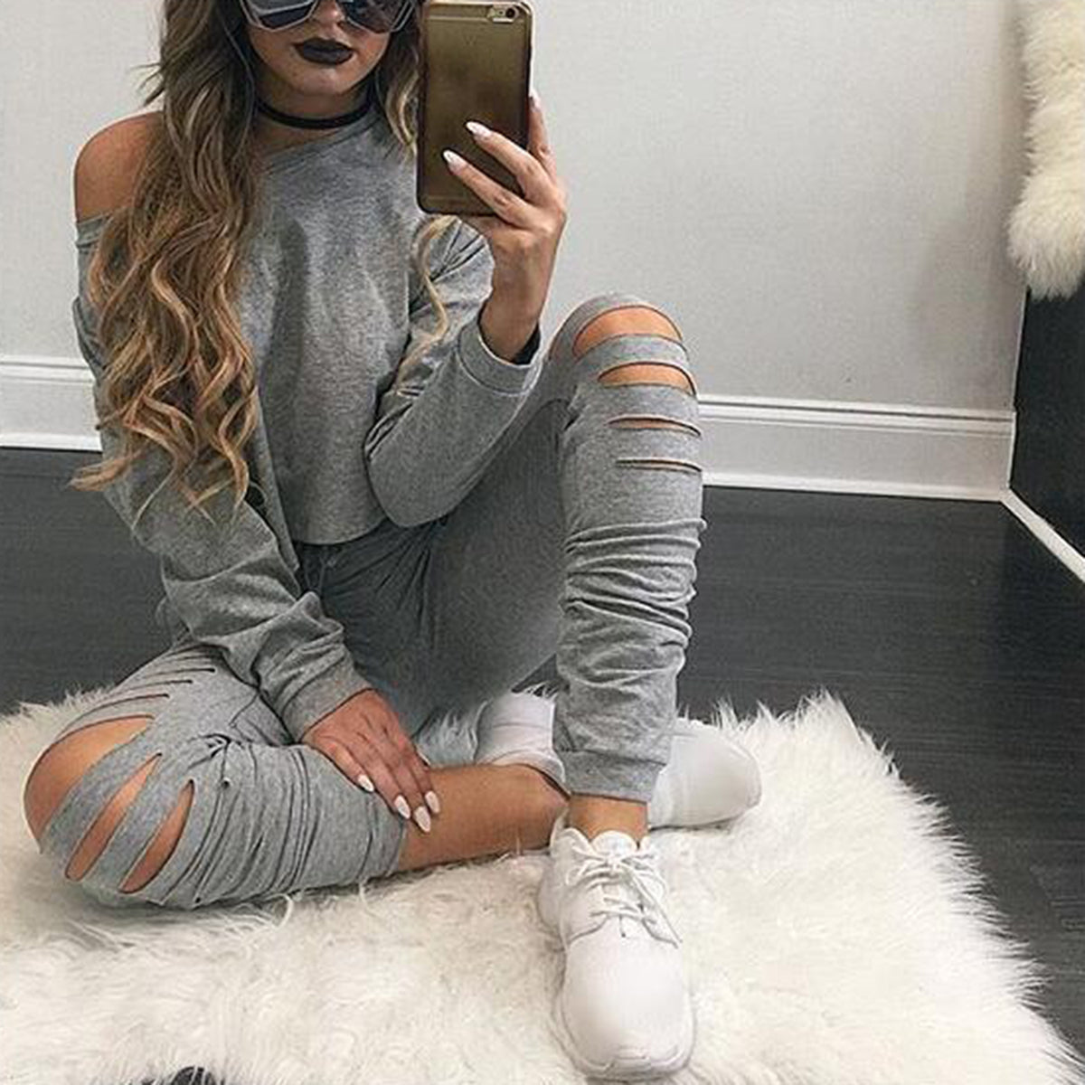 Women suit set Long Sleeve Tracksuit