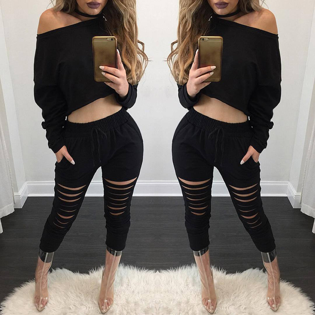 Women suit set Long Sleeve Tracksuit