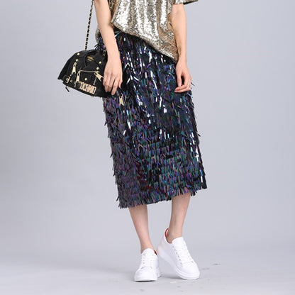 Heavywork Sequins Hips Shiny Shine Half Skirt