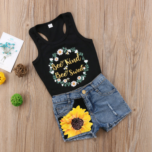 Floral Sleeveless T-shirt