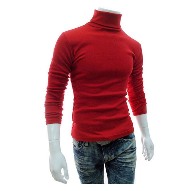 Men'S Turtleneck Solid Sweater