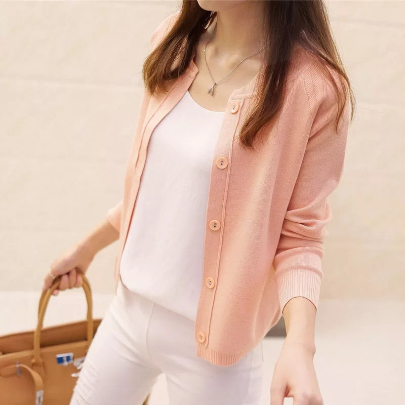 Casual long sleeve outerwear Cardigan