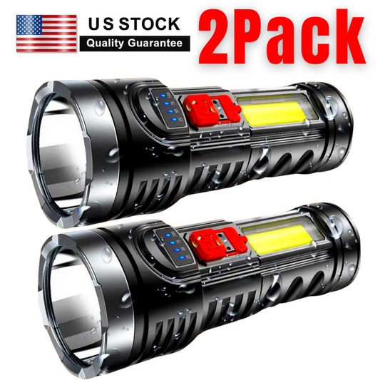 2 Pack Rechargeable LED Flashlight