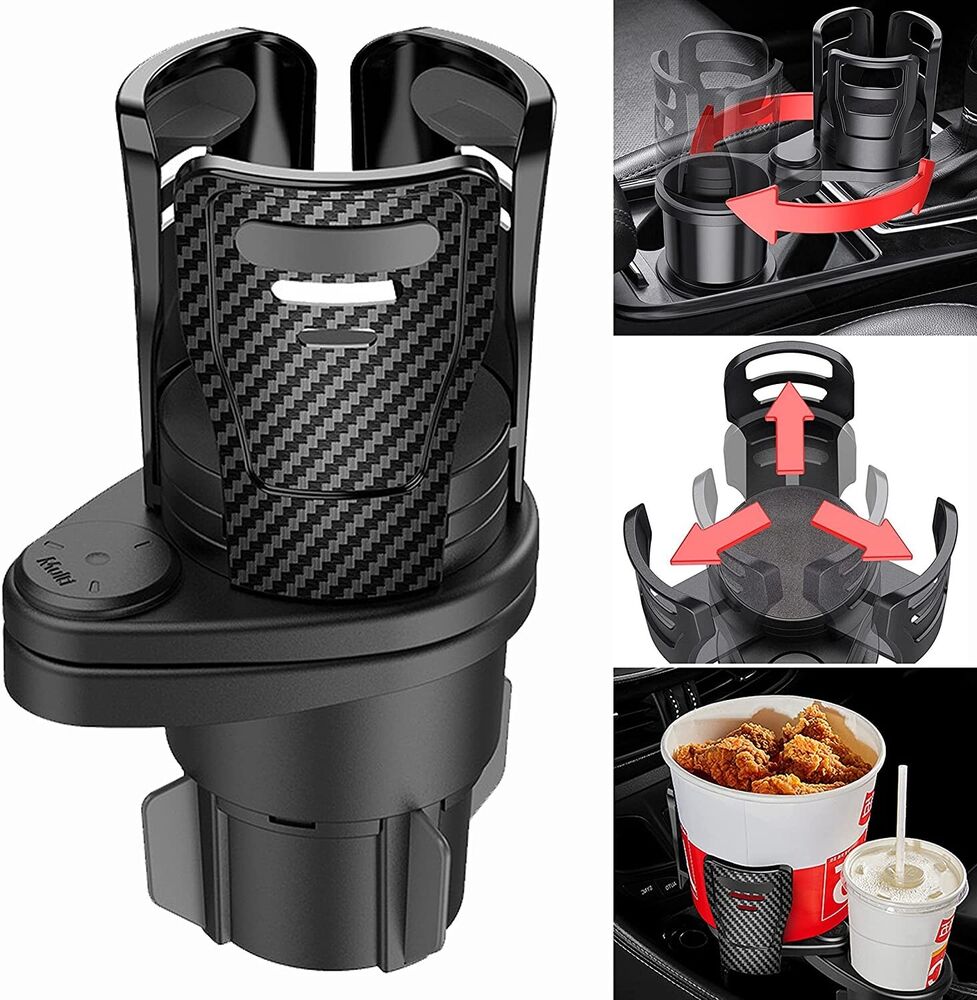 2 in 1 Car Cup Holder Expander, Dual Cup Holder