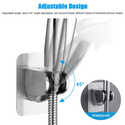 2x Adjustable Bathroom Shower Head Holder