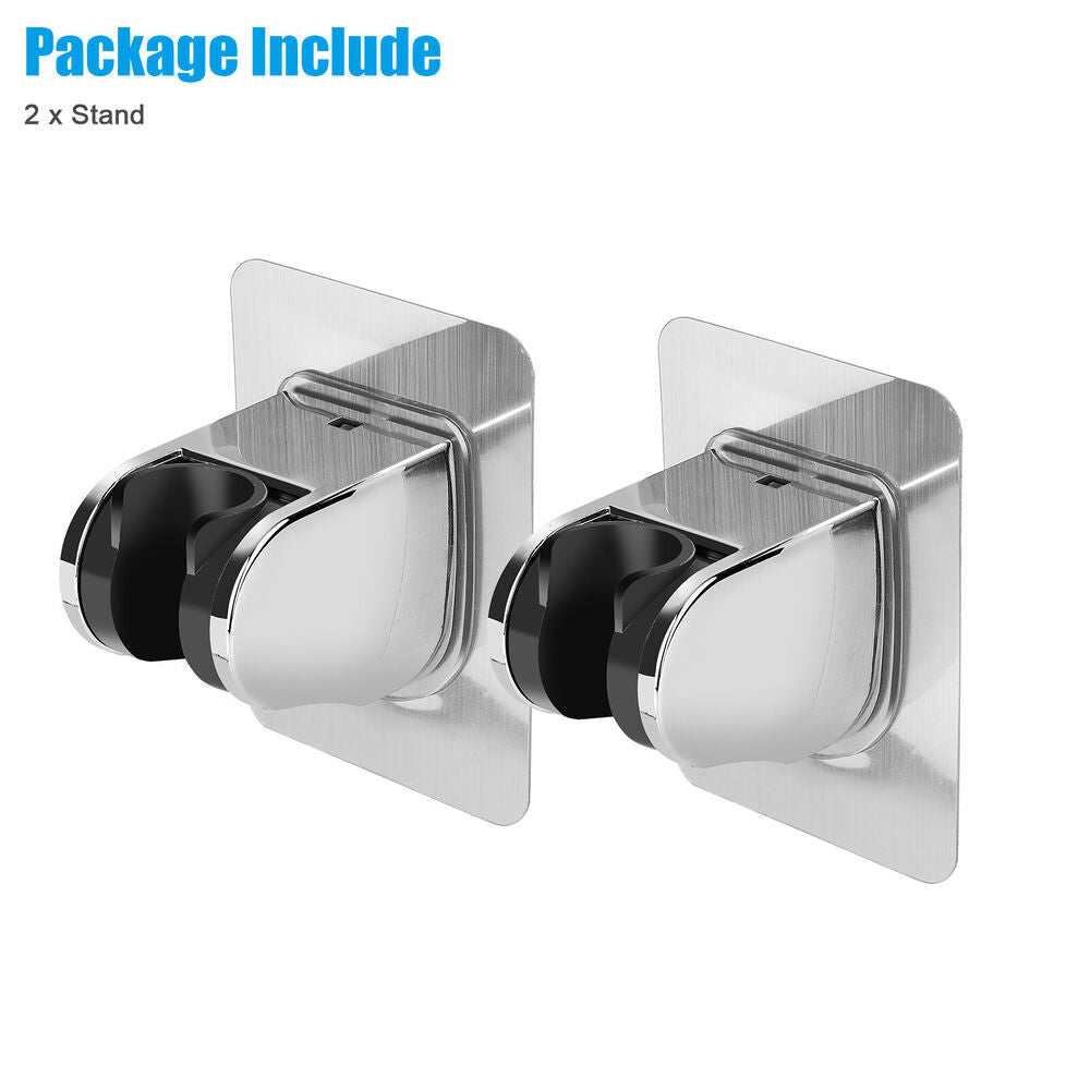 2x Adjustable Bathroom Shower Head Holder