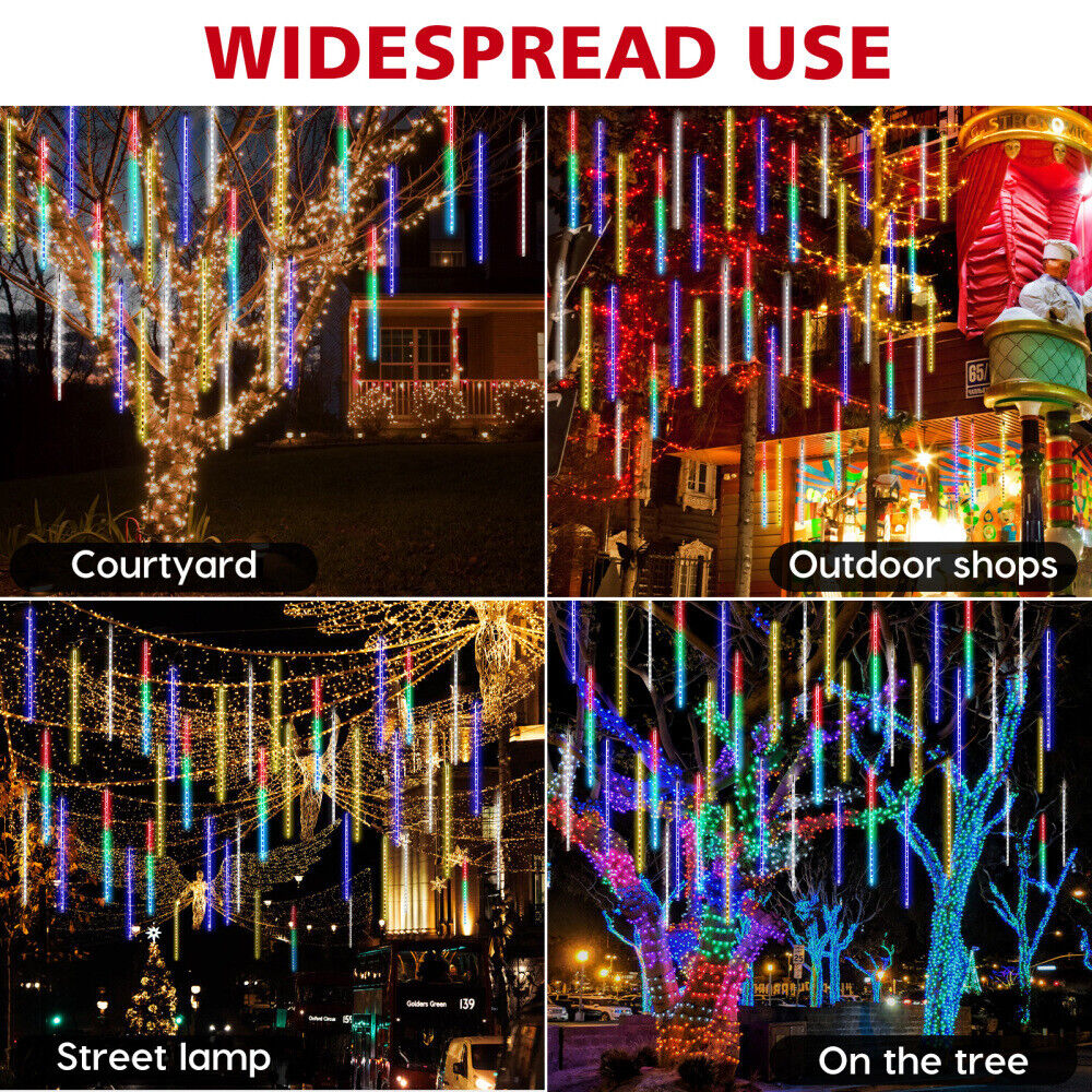 360 LED Solar Lights Meteor Shower Rain Tree