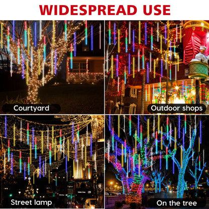 360 LED Solar Lights Meteor Shower Rain Tree