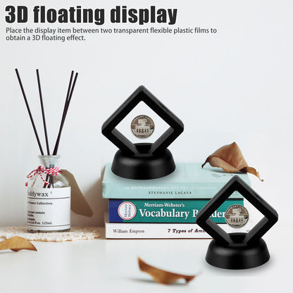 3D Floating Coin Display Frame Stand