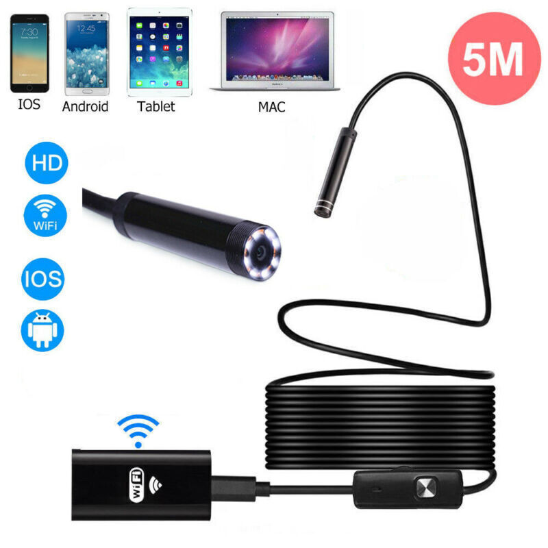 5M 8LED WiFi Borescope