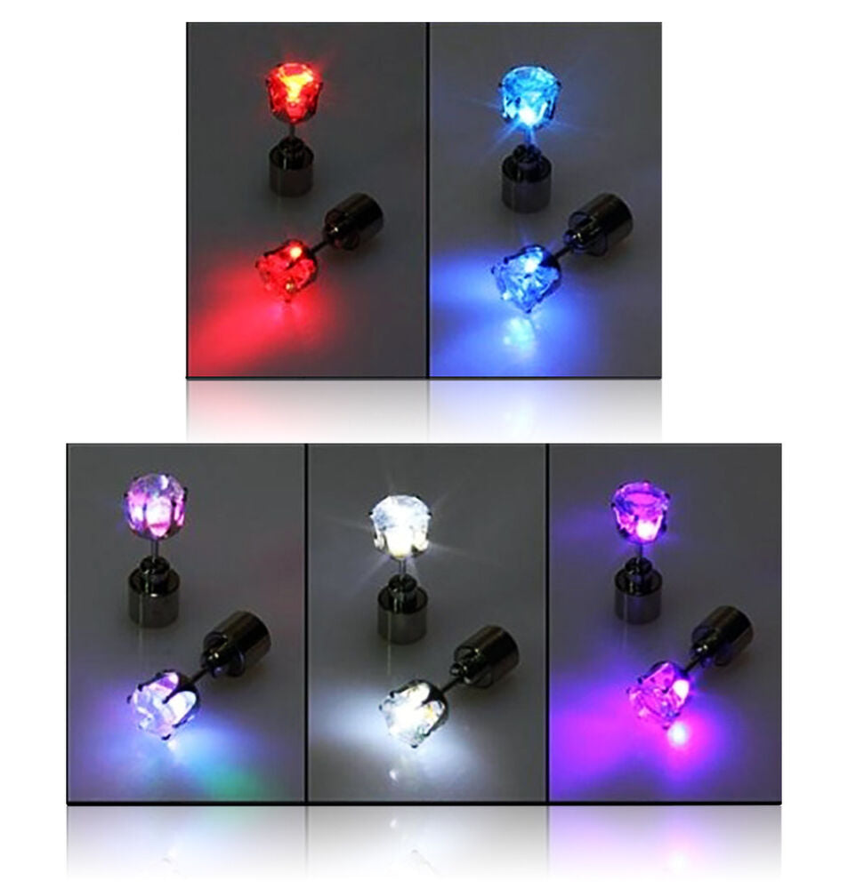 6 Pairs LED Light Up Earrings