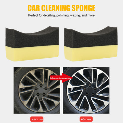 6X Tire Dressing Applicator Pads Car Contour Sponge Gloss Shine Protectant Wheel