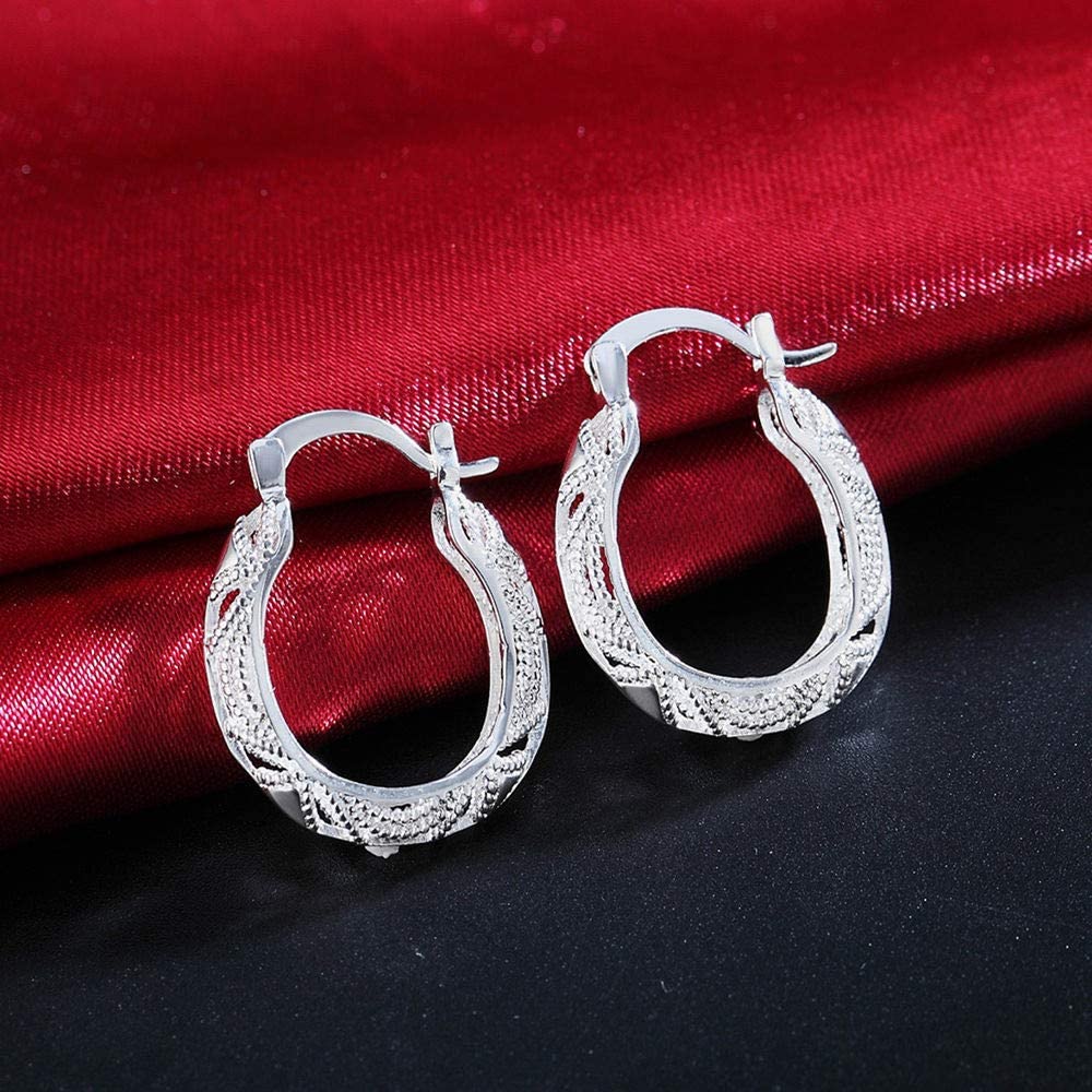 Silver Plated Round Drop Earring