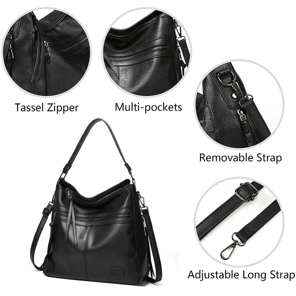 Women Hobo Bag Leather Crossbody