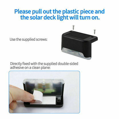 8 Solar Deck Lights