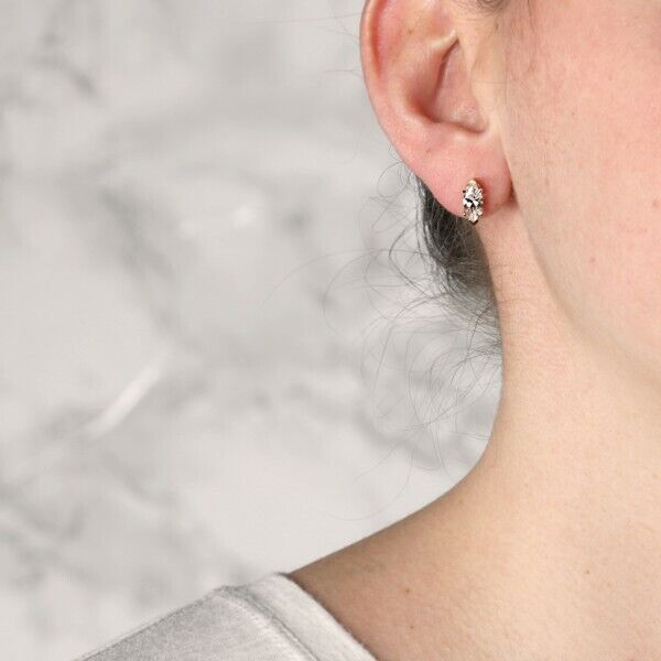 925 Sterling Silver Cut Stud Earrings