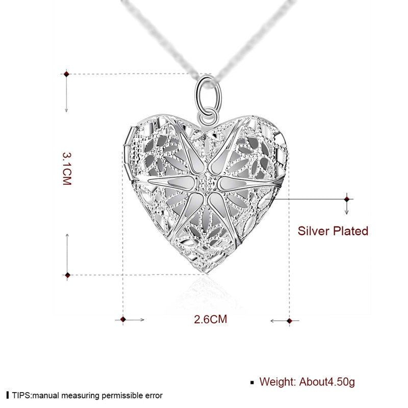 Silver Heart  Pendant Necklace