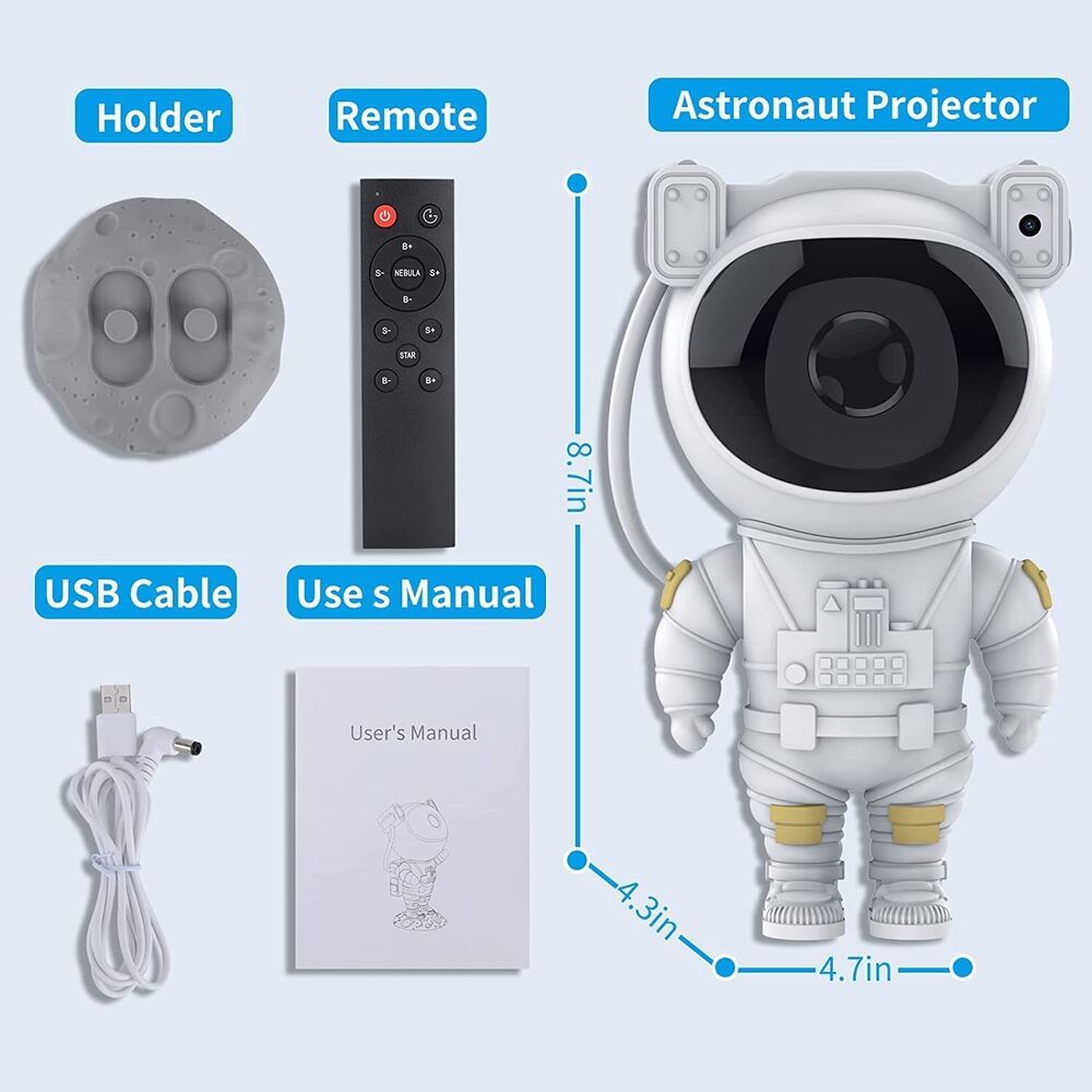 Astronaut Projector Galaxy  LED Lamp Remote