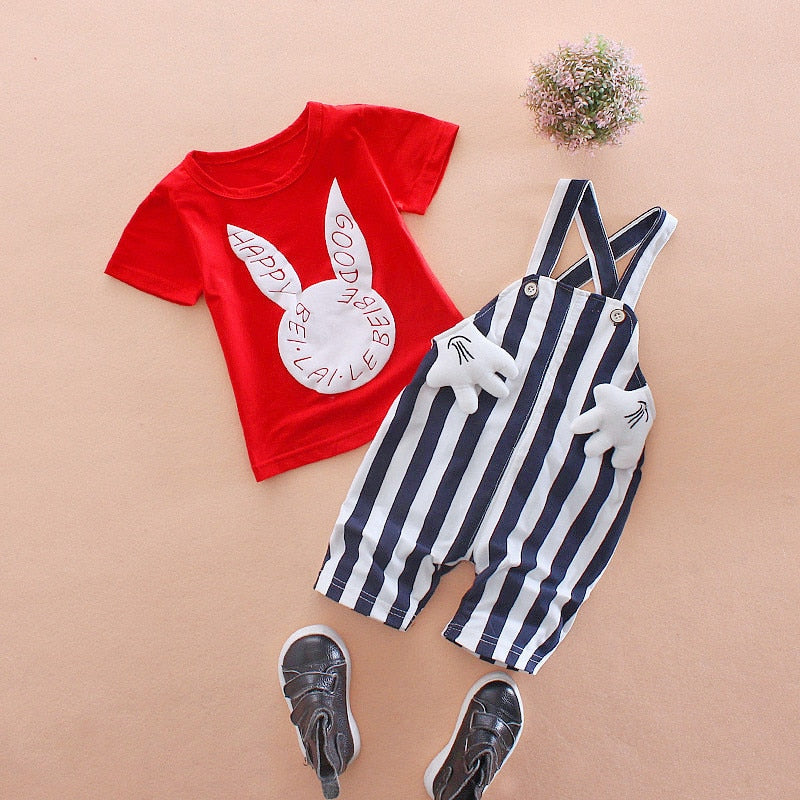 Boys T-shirt+ Overalls Pants