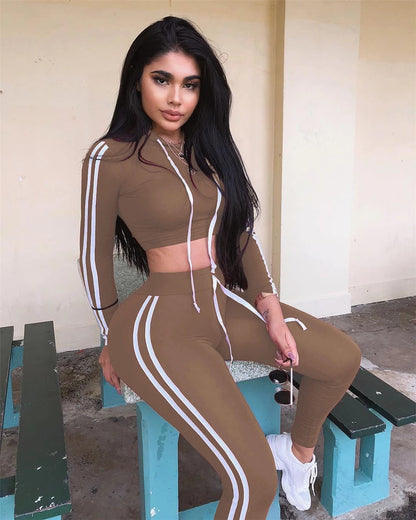 Casual 2 Piece Tracksuit Set