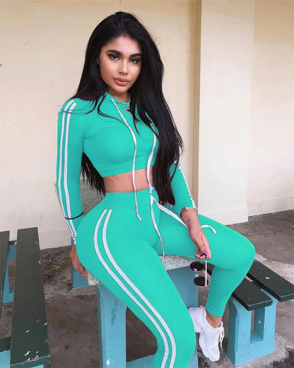 Casual 2 Piece Tracksuit Set