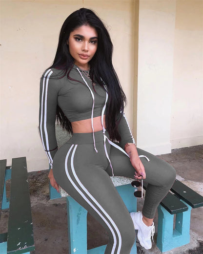 Casual 2 Piece Tracksuit Set