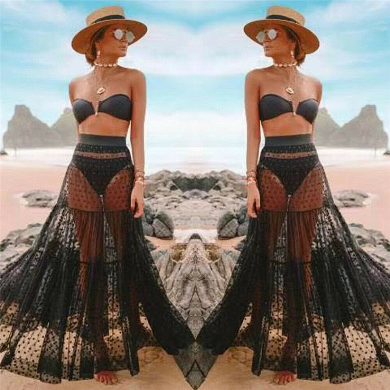 Beach Wear High Waist Wrap Skirt