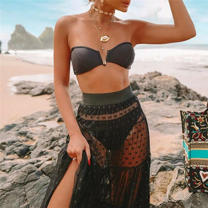 Beach Wear High Waist Wrap Skirt