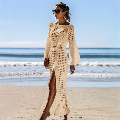 White Knitted Beach Cover up