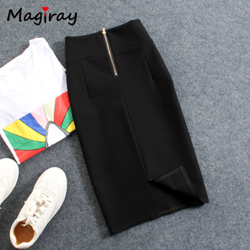 High Waist Elastic Pencil Skirt