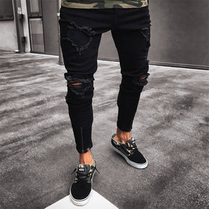 Ripped Destroyed Stretch Slim Fit Pants
