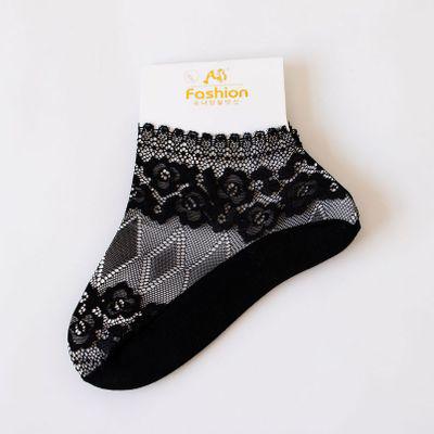 Modern Women Invisible No Show Nonslip Loafer Lace Boat Liner Low Cut Cotton Socks Antiskid Pink Peds Sock 1pair For Girls