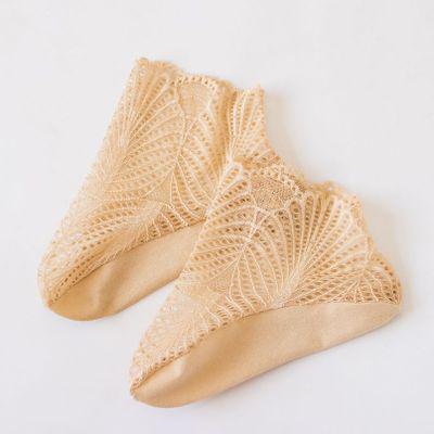 Modern Women Invisible No Show Nonslip Loafer Lace Boat Liner Low Cut Cotton Socks Antiskid Pink Peds Sock 1pair For Girls