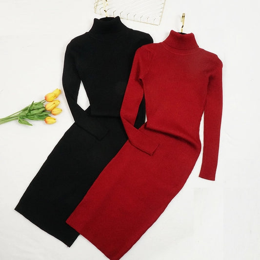 Turtleneck Sweater Dress