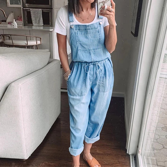 Denim Casual Jumpsuit