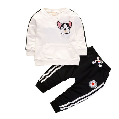 New Spring Autumn Boy's Girl's Clothing Sets Sport Pullover Set Fashion Kid 2pic Suits Set Toddler Striped Tracksuit baby