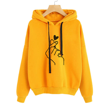 OEAK Women Hoodies Casual Kpop Planet Print Solid Loose Drawstring Sweatshirt Long Sleeve Hooded 2020 Autumn Female Pullover