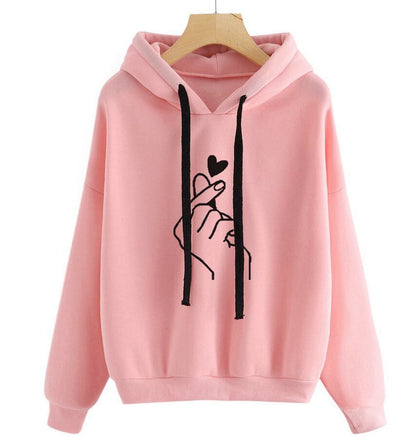 OEAK Women Hoodies Casual Kpop Planet Print Solid Loose Drawstring Sweatshirt Long Sleeve Hooded 2020 Autumn Female Pullover