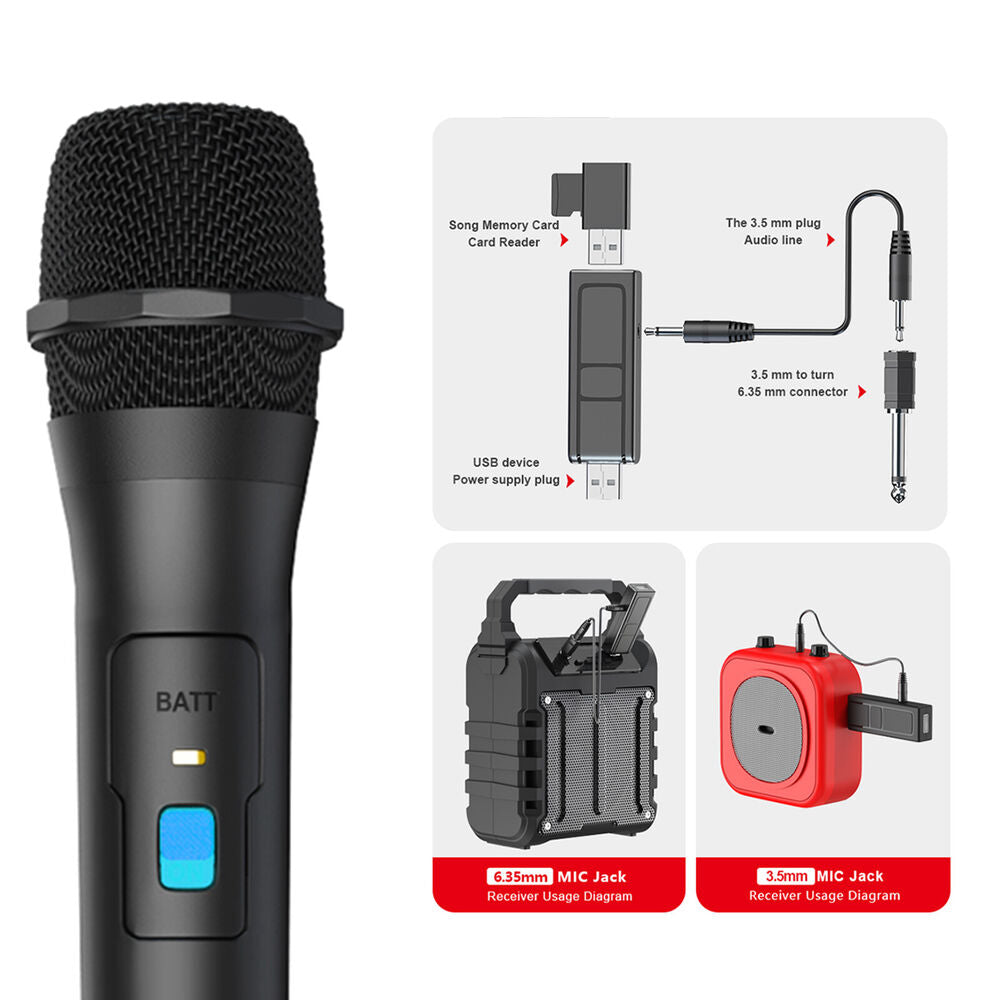 Professional VHF Wireless Microphone Handheld